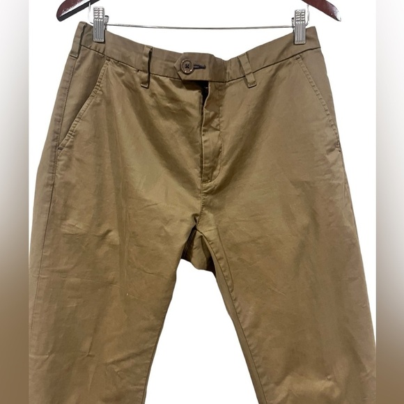 Ted Baker Teds Tall Fit Slim Fit Chino Khaki Brown Pants Mens 34T Career Busines - Picture 4 of 10